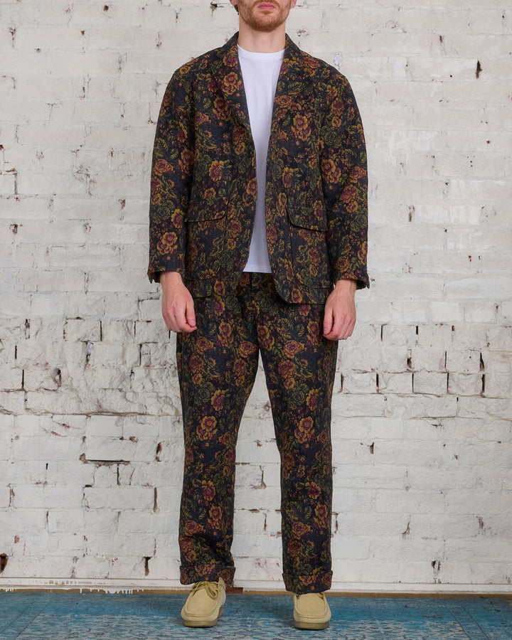 Engineered Garments Carlyle Pant CP Floral Jacquard Black Gold