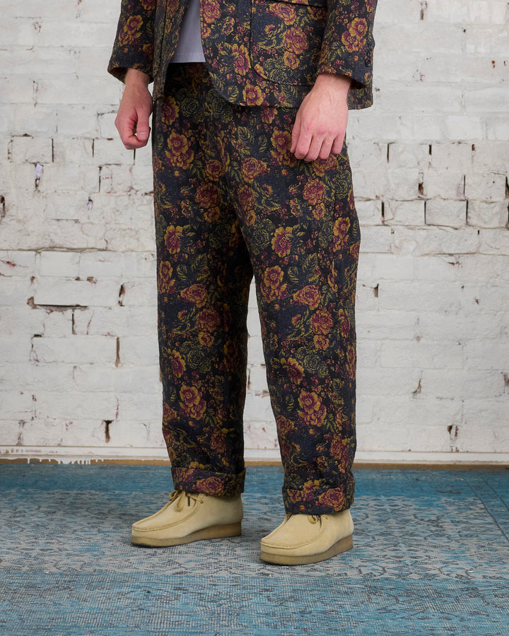 Engineered Garments Carlyle Pant CP Floral Jacquard Black Gold