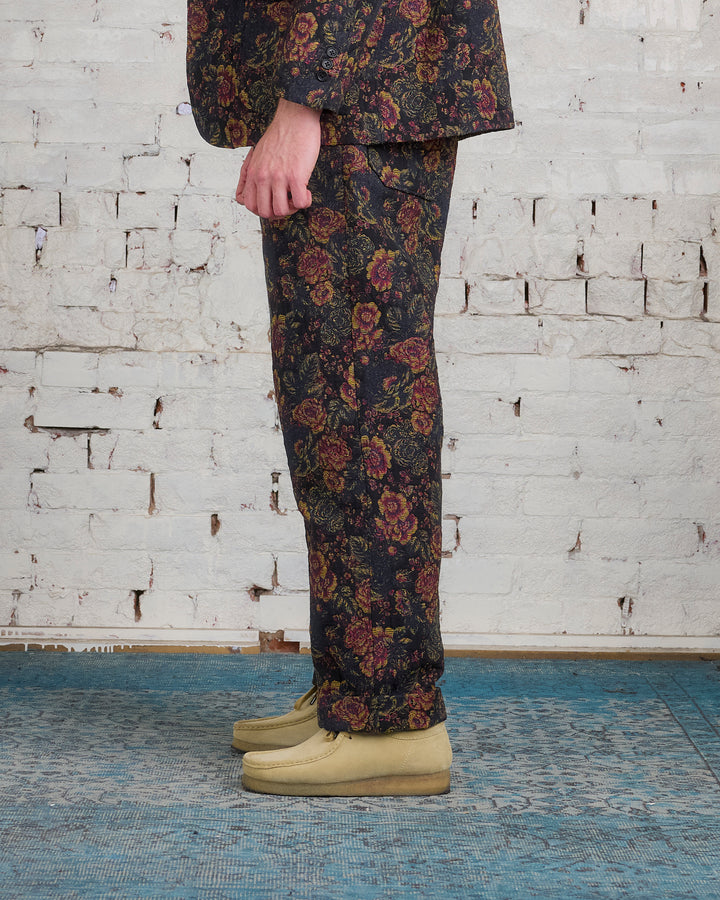 Engineered Garments Carlyle Pant CP Floral Jacquard Black Gold