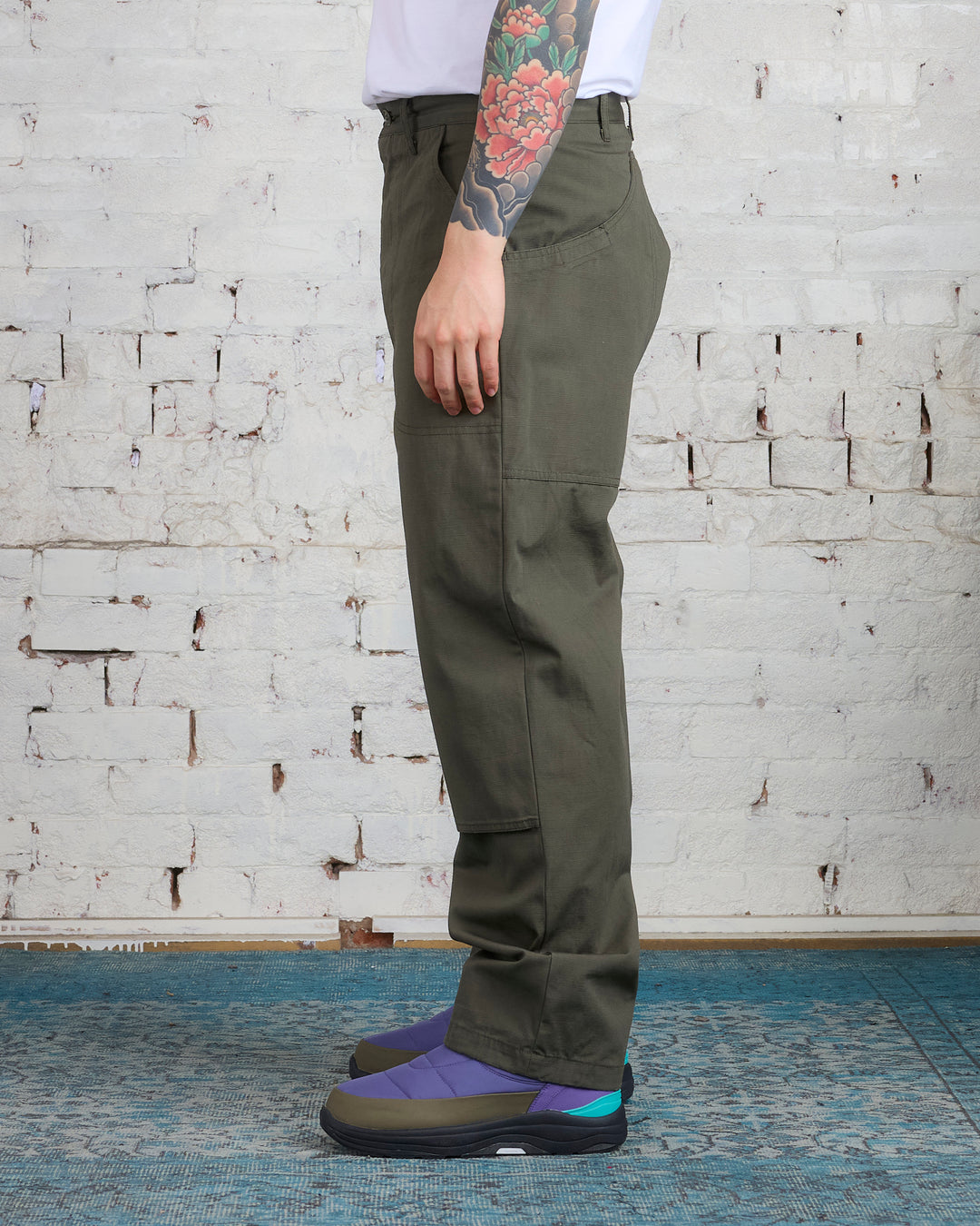 Engineered Garments Climbing Pant Olive Heavy Cotton Ripstop – LESS 17