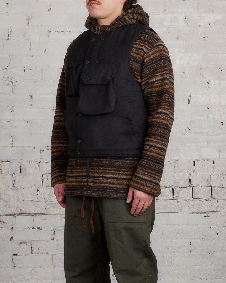 Engineered Garments Cover Vest Poly Fake Suede Black