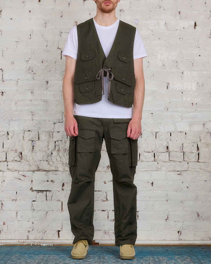 Engineered Garments FA Pant Cotton Brush HB Olive