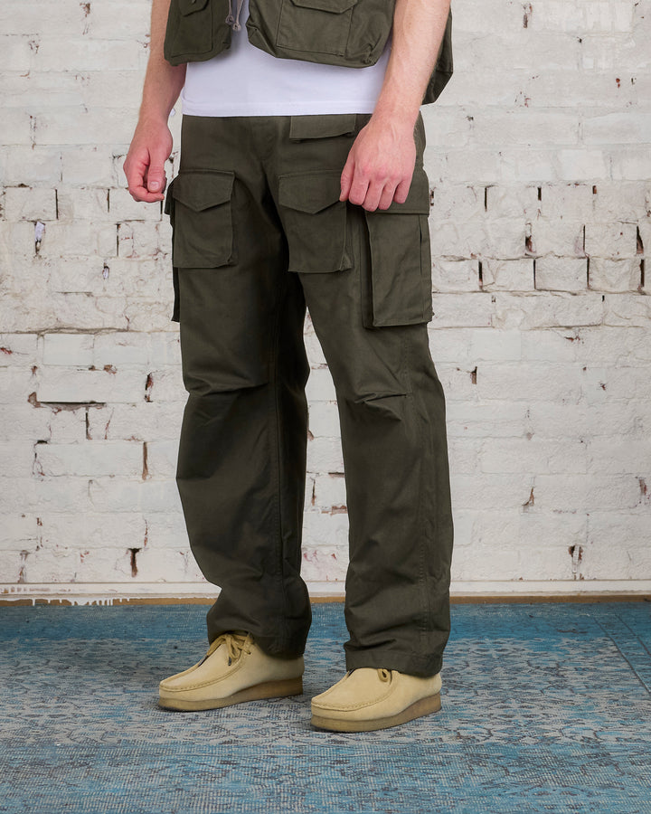 Engineered Garments FA Pant Cotton Brush HB Olive