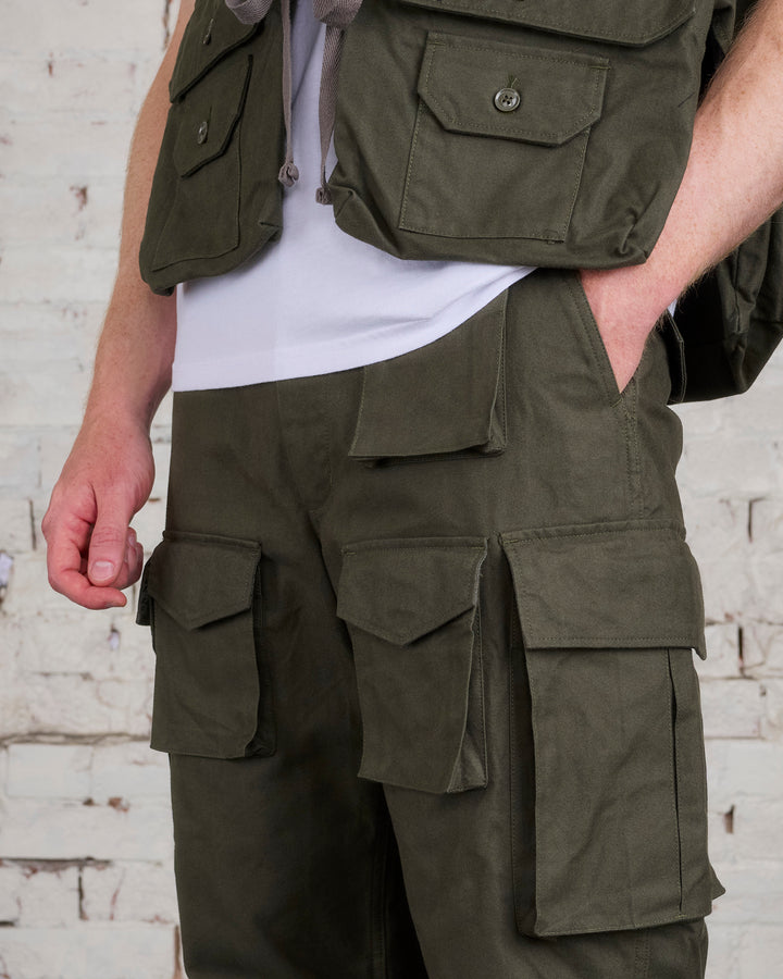 Engineered Garments FA Pant Cotton Brush HB Olive