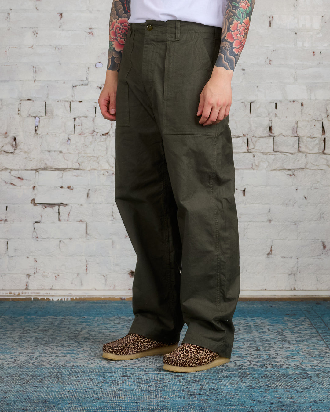 Engineered Garments Fatigue Pant Cotton Brush HB Olive