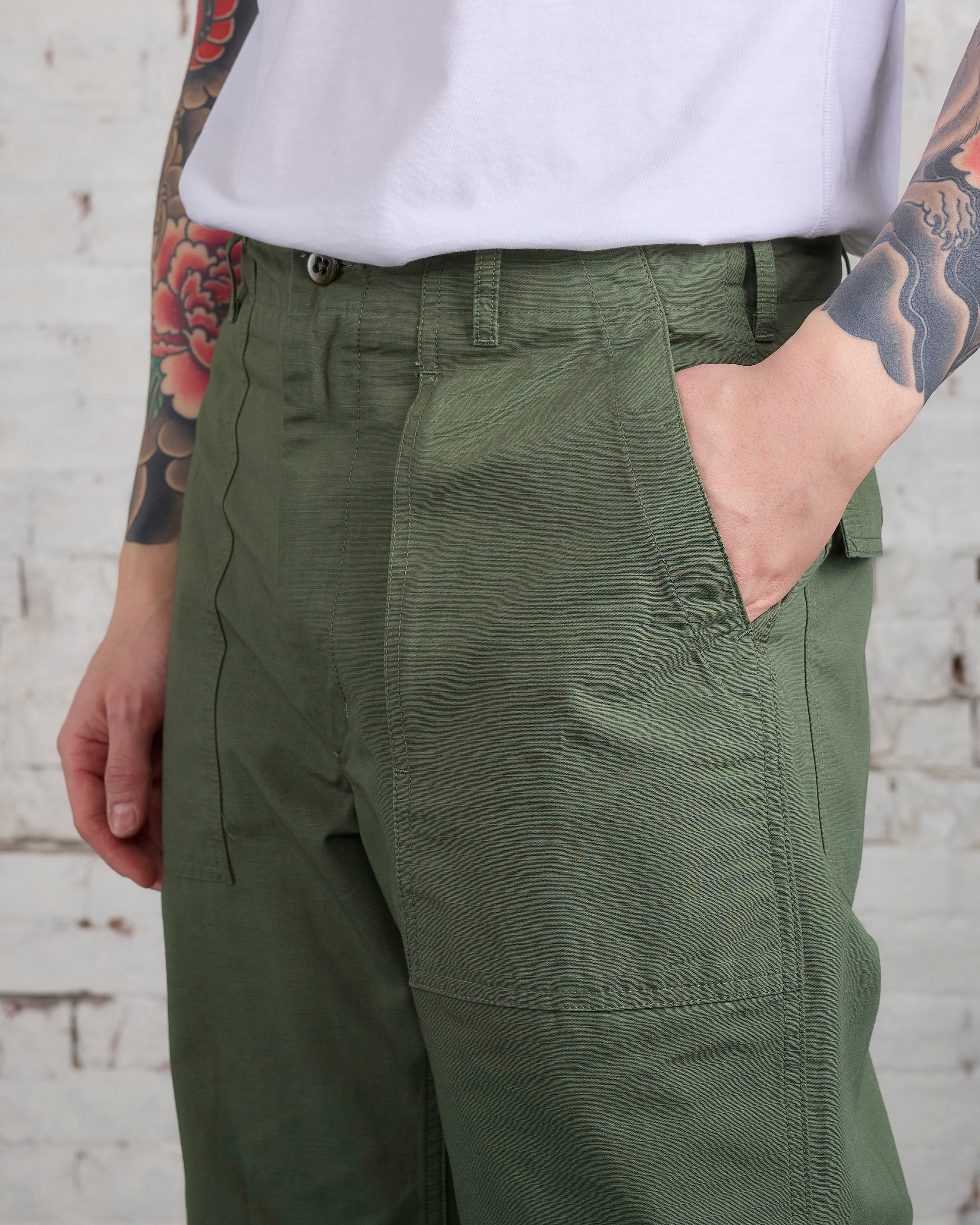 Engineered Garments Fatigue Pant Cotton Olive Ripstop