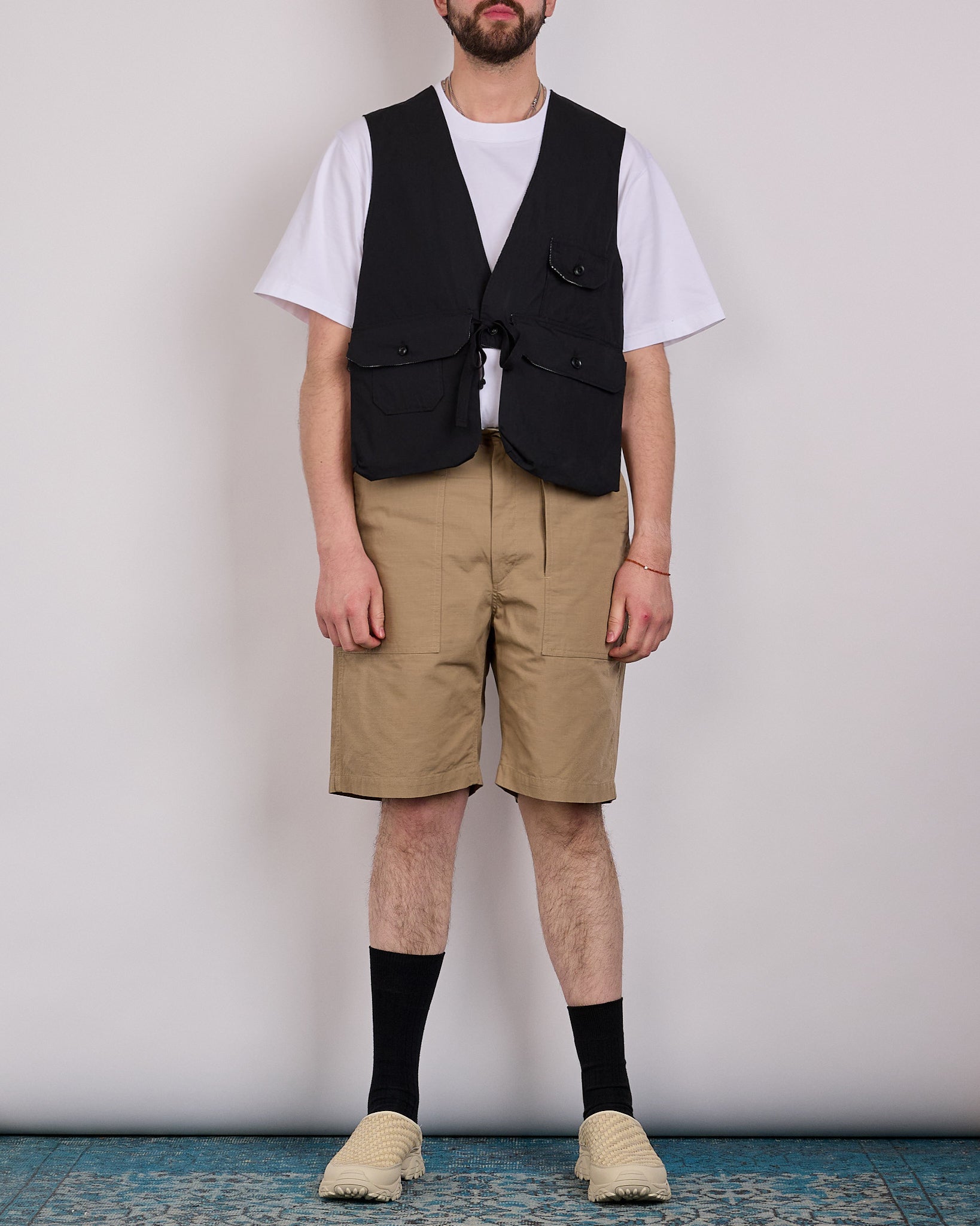 Engineered Garments Fatigue Short Cotton Ripstop Khaki – LESS 17