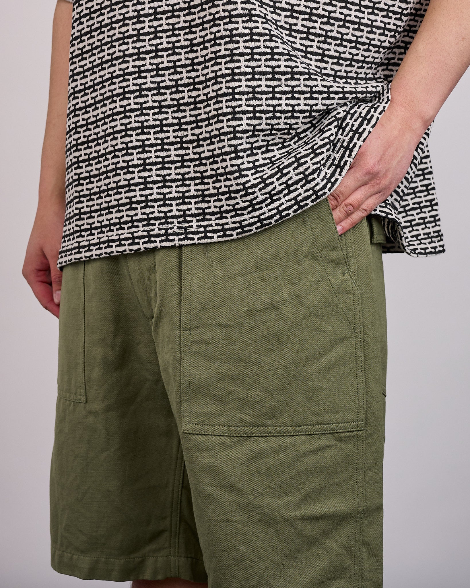 Engineered Garments Fatigue Short CL Heavy Twill Olive – LESS 17