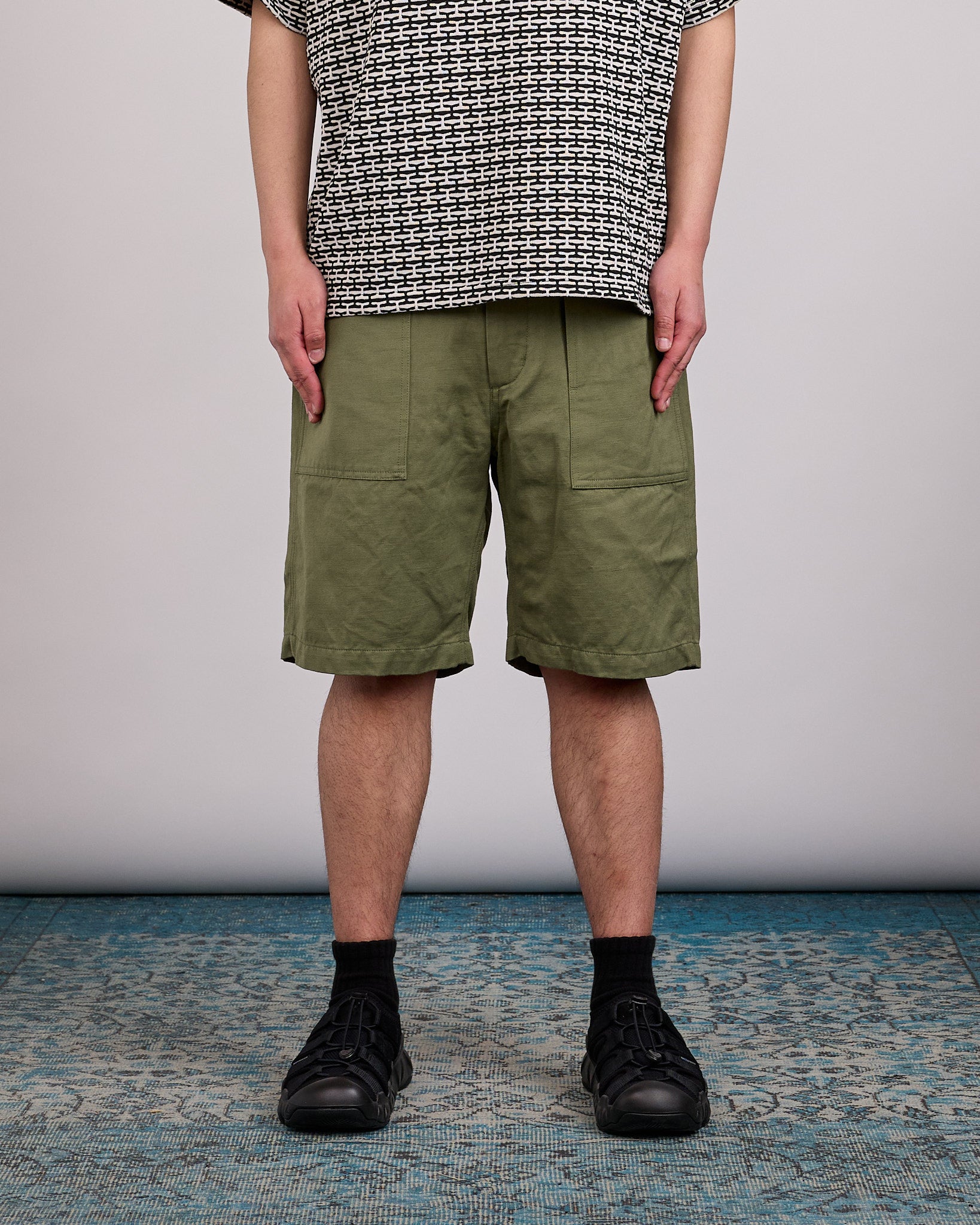 Engineered Garments Fatigue Short CL Heavy Twill Olive – LESS 17