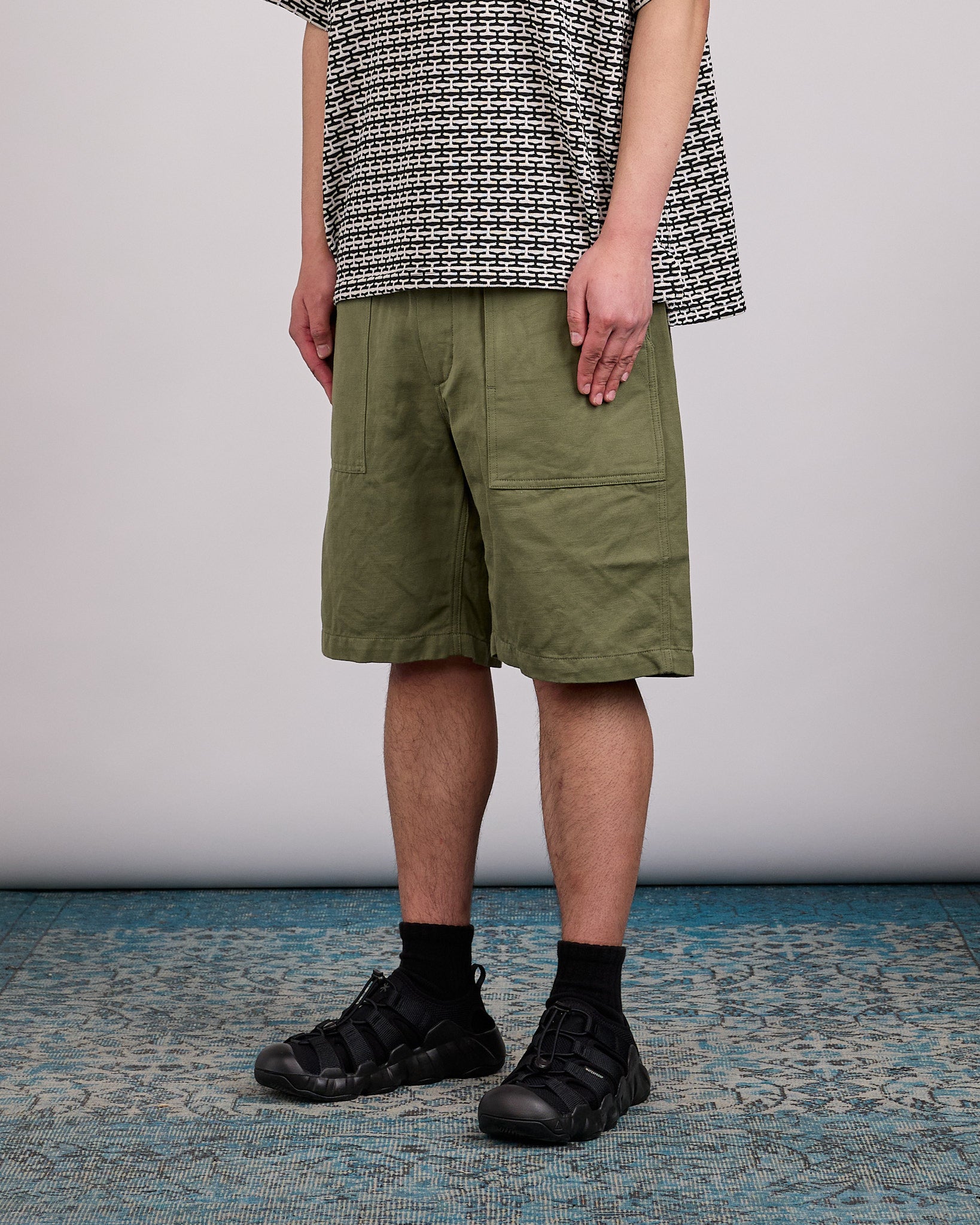 Engineered Garments Fatigue Short CL Heavy Twill Olive – LESS 17