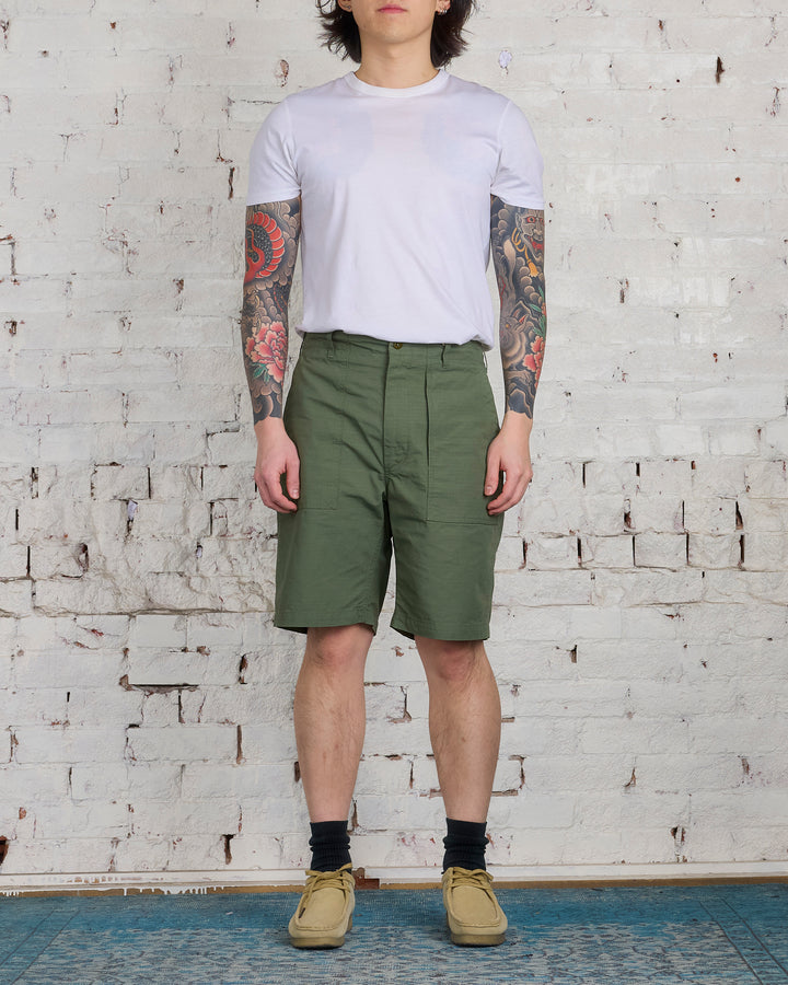 Engineered Garments Fatigue Short Cotton Olive Ripstop