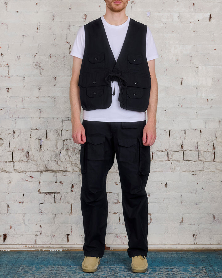 Engineered Garments Fowl Vest Cotton Brush HB Black