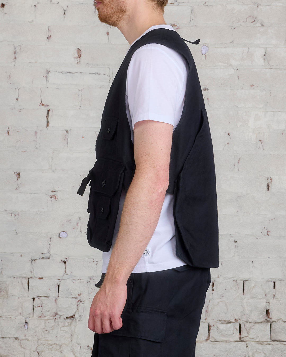 Engineered Garments Fowl Vest Cotton Brush HB Black