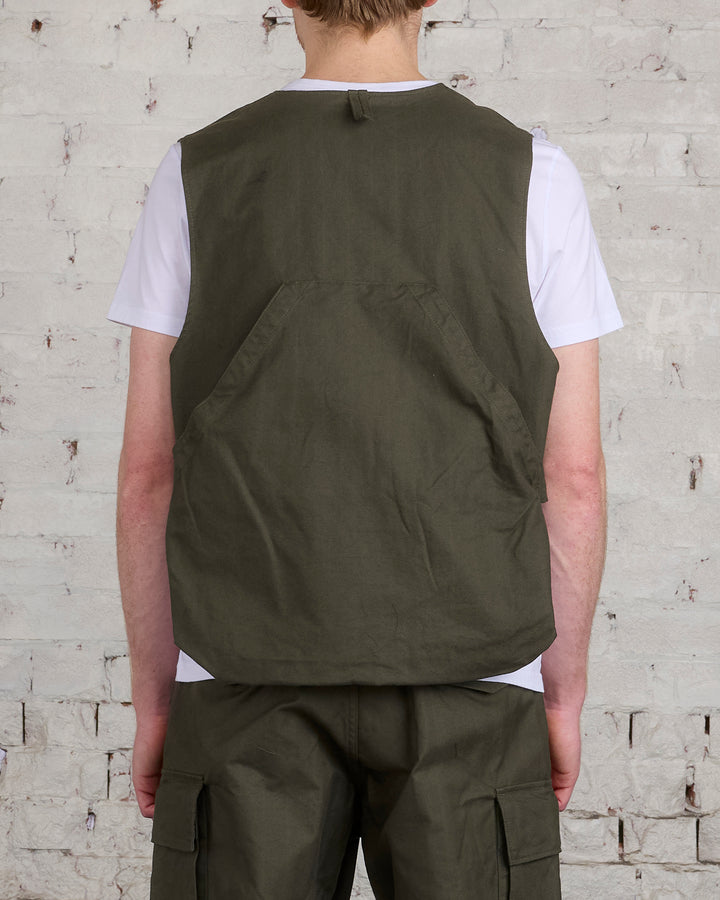 Engineered Garments Fowl Vest Cotton Brush HB Olive