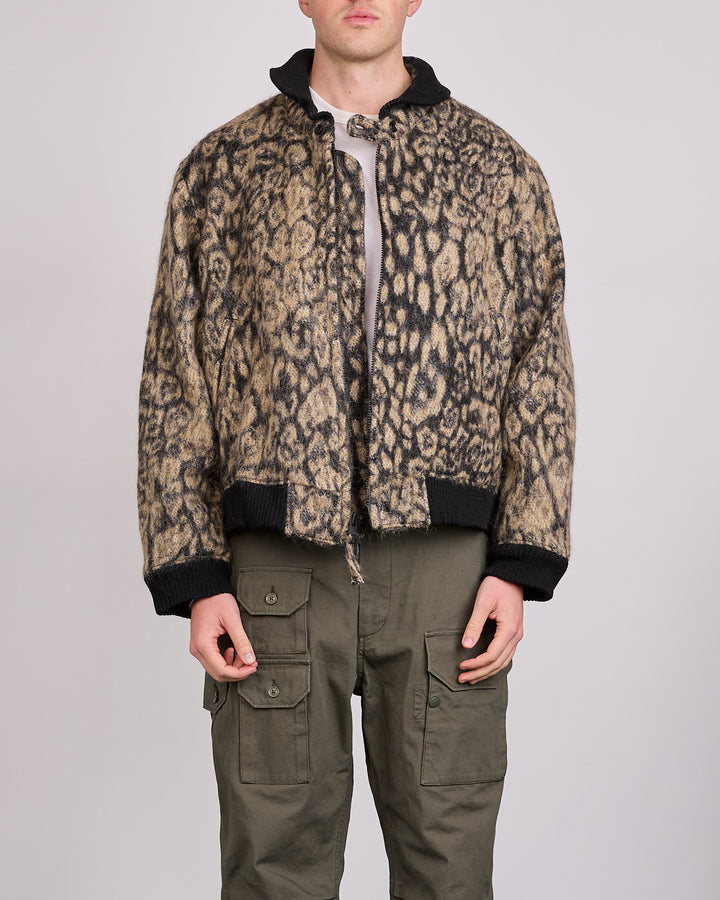 Engineered Garments LL Jacket Brown Leopard Jacquard
