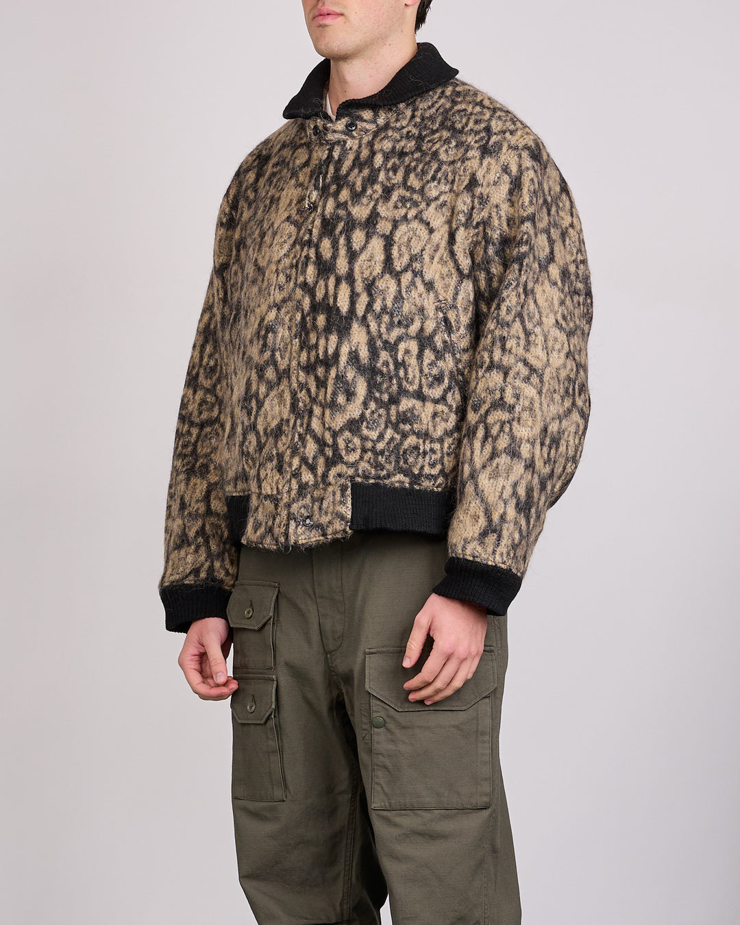 Engineered Garments LL Jacket Brown Leopard Jacquard