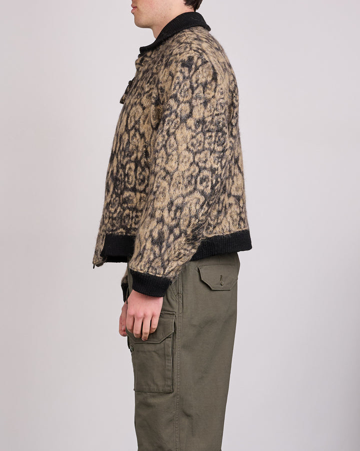 Engineered Garments LL Jacket Brown Leopard Jacquard