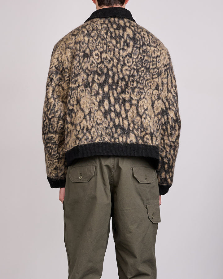 Engineered Garments LL Jacket Brown Leopard Jacquard