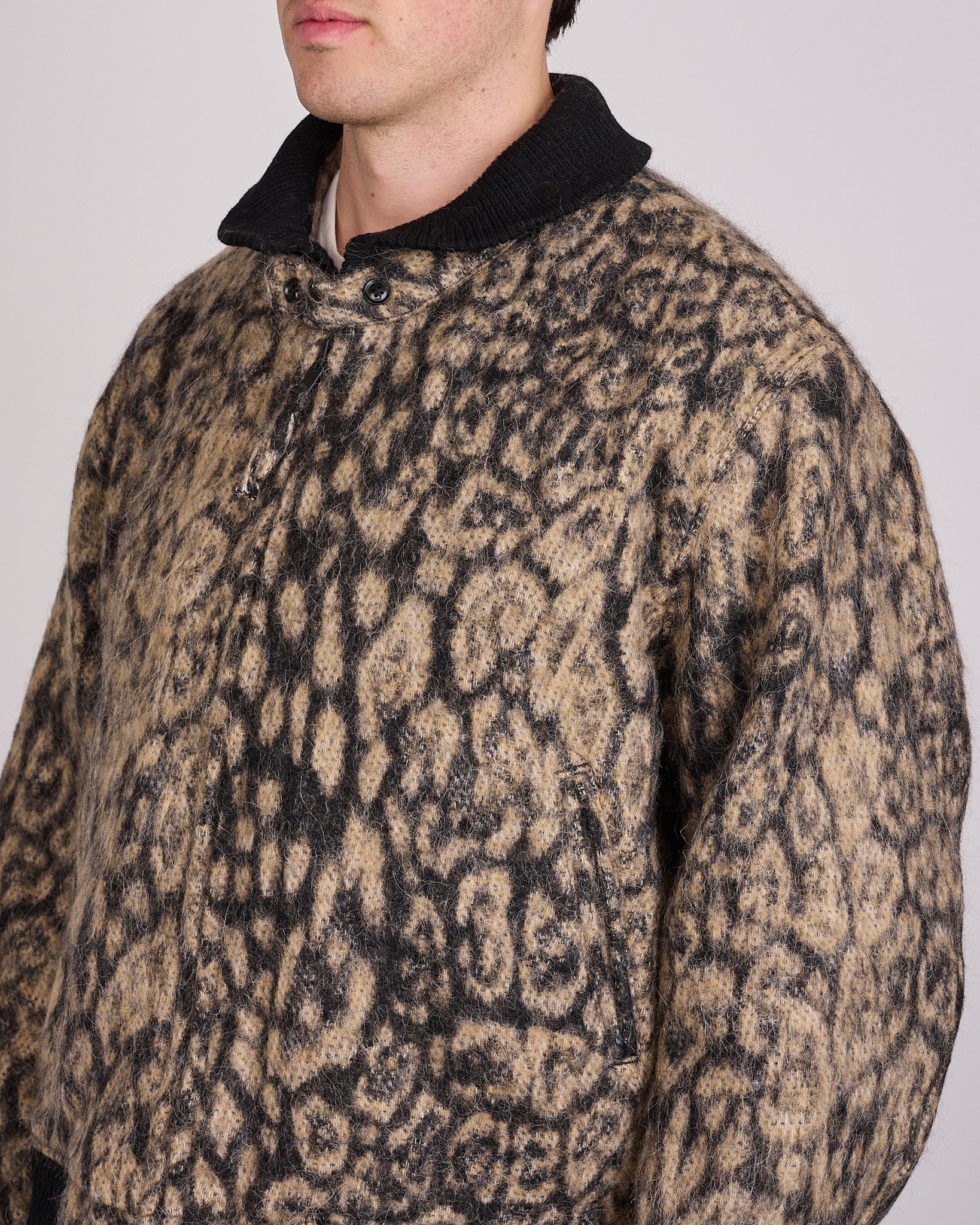 Engineered Garments LL Jacket Brown Leopard Jacquard – LESS 17