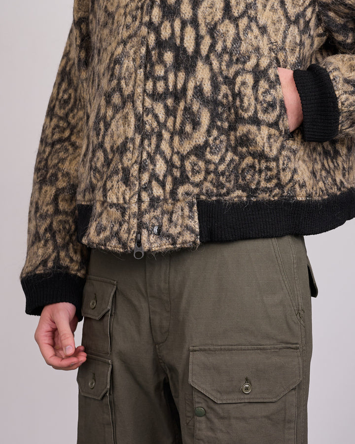 Engineered Garments LL Jacket Brown Leopard Jacquard