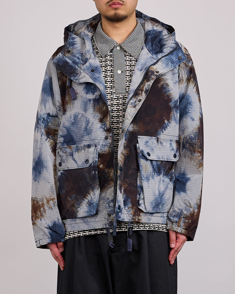 Engineered Garments LT Parka Tie Dye Ripstop Print Navy – LESS 17