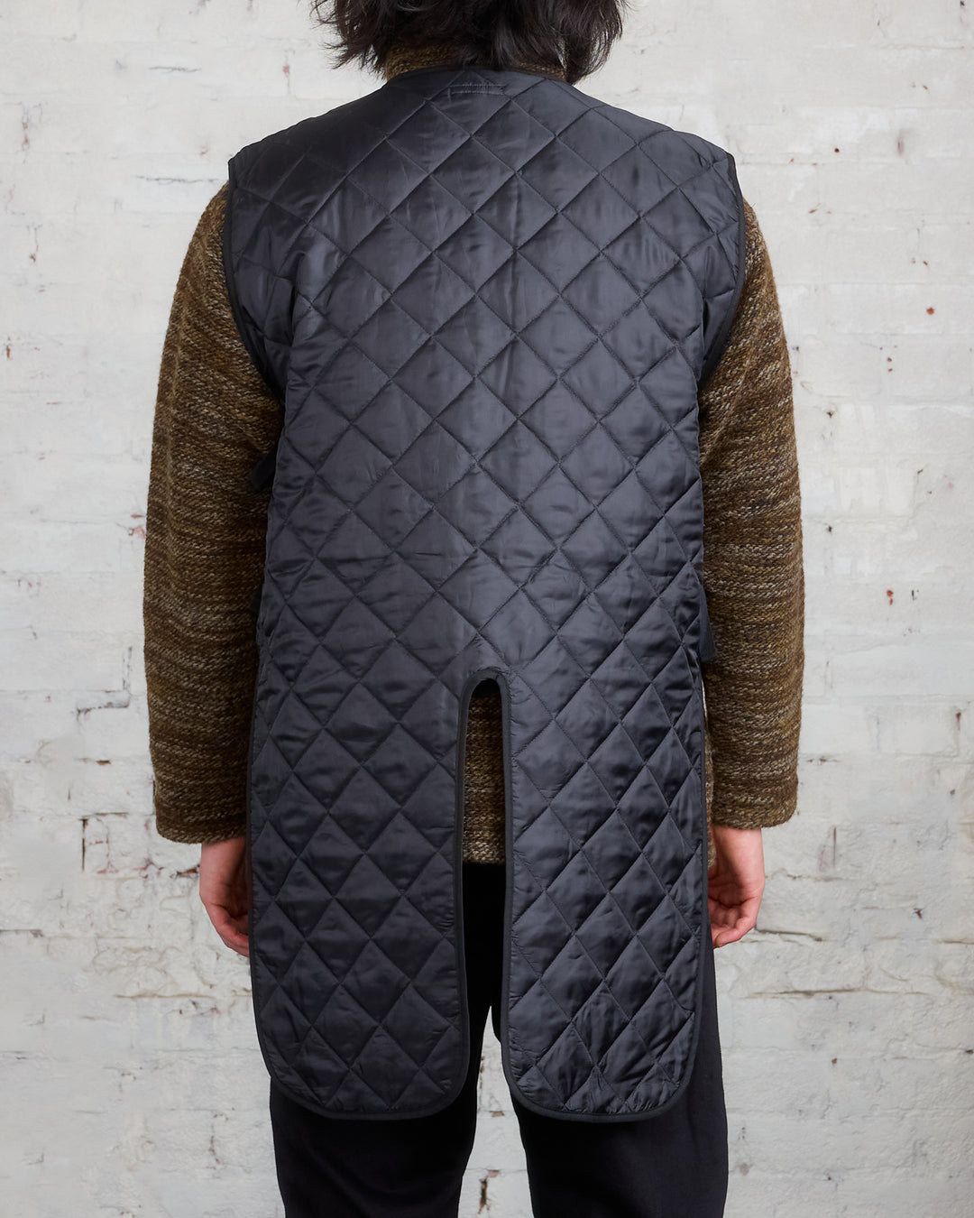 Engineered Garments Liner Vest Black Diamond Double Face Quilt