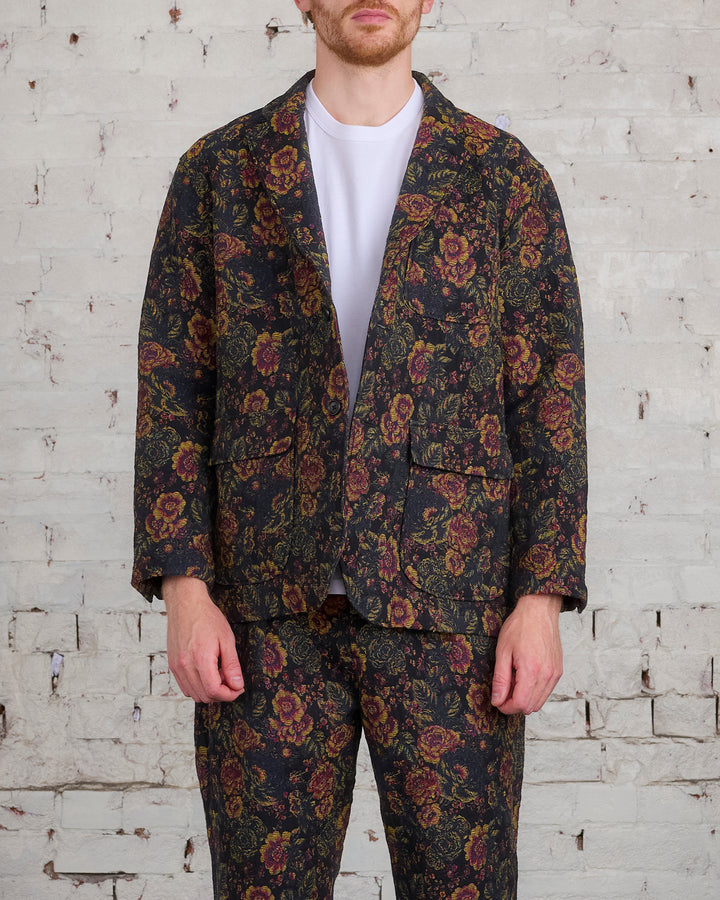 Engineered Garments Loiter Jacket CP Floral Jacquard Black Gold