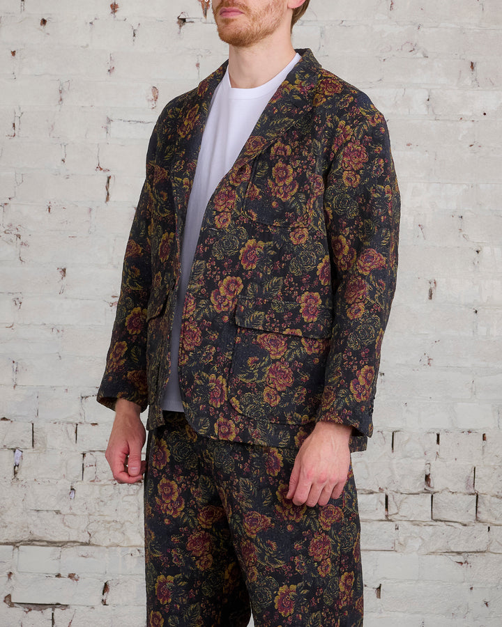 Engineered Garments Loiter Jacket CP Floral Jacquard Black Gold