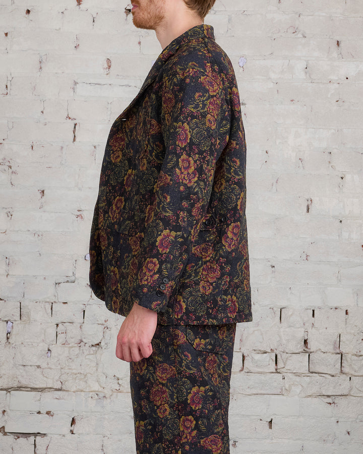 Engineered Garments Loiter Jacket CP Floral Jacquard Black Gold