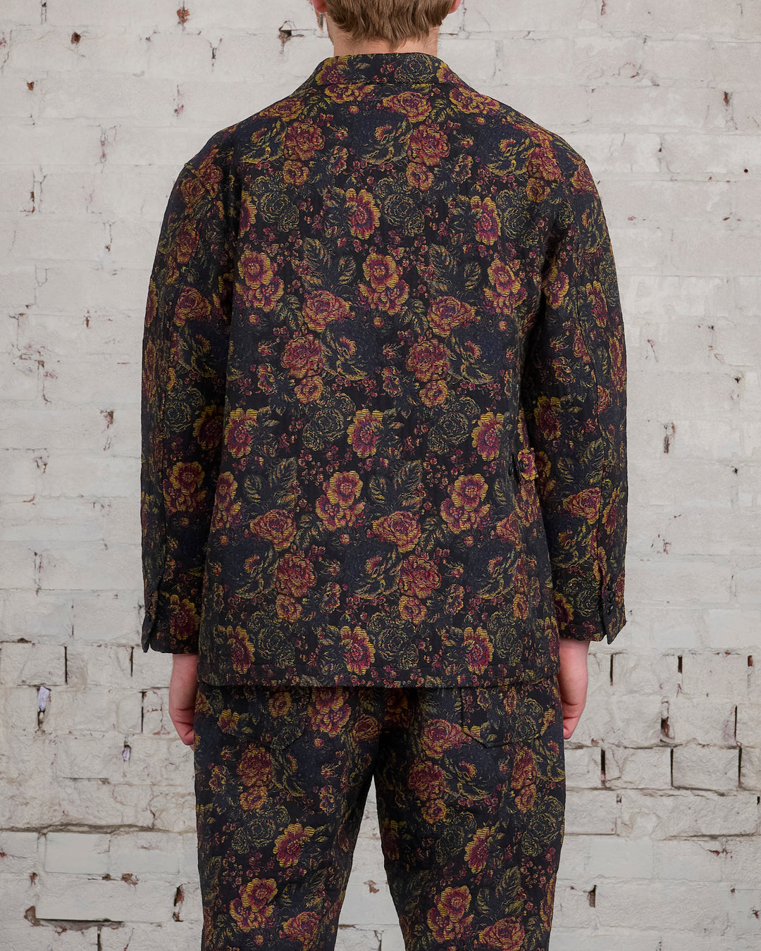 Engineered Garments Loiter Jacket CP Floral Jacquard Black Gold