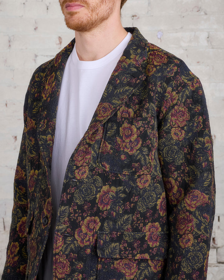 Engineered Garments Loiter Jacket CP Floral Jacquard Black Gold