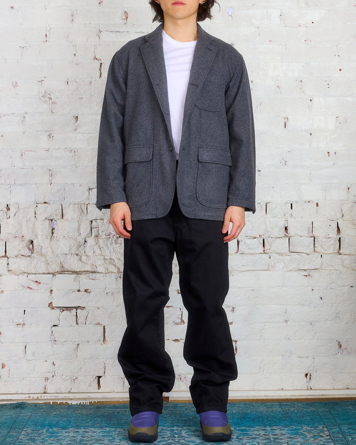 Engineered Garments Loiter Jacket Grey Poly Heavy Flannel