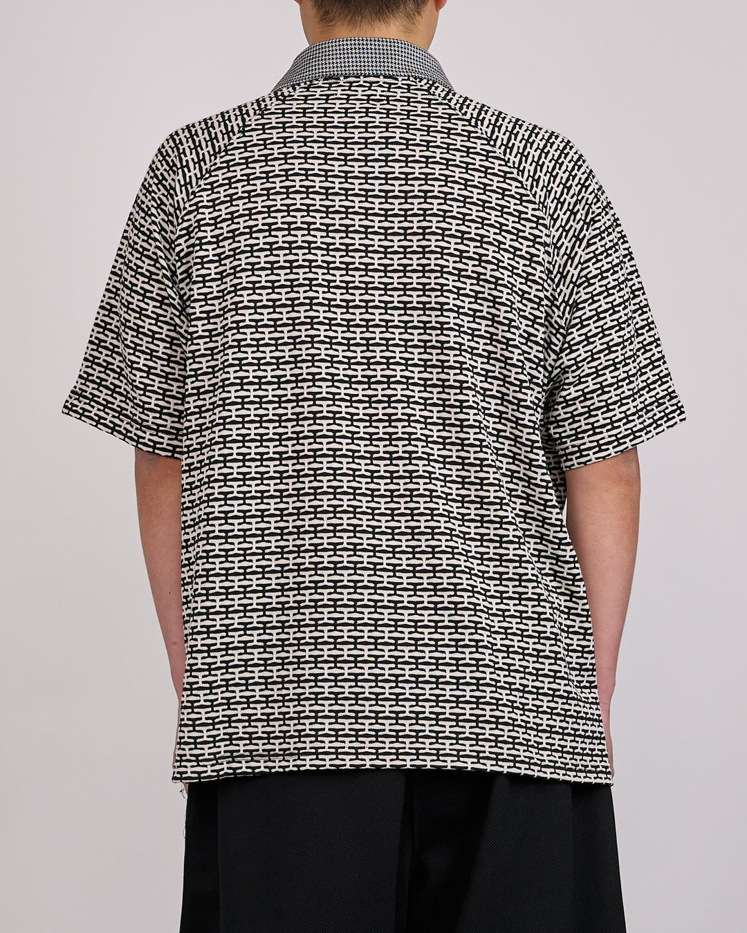 Engineered Garments Polo Shirt CP Jacquard Black White