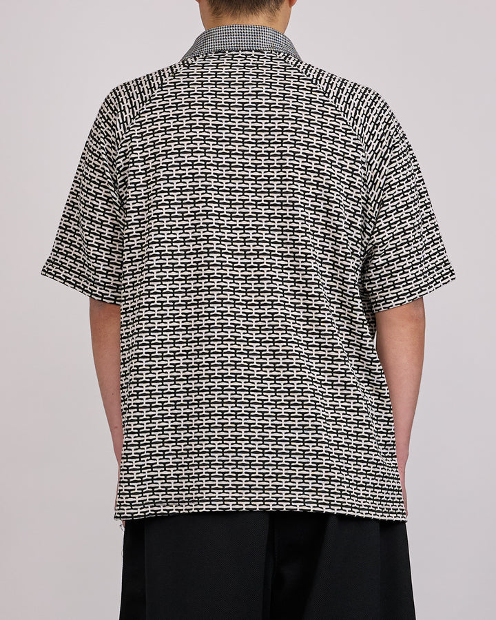 Engineered Garments Polo Shirt CP Jacquard Black White