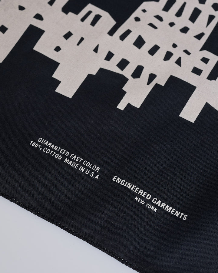 Engineered Garments Printed Bandana City Black