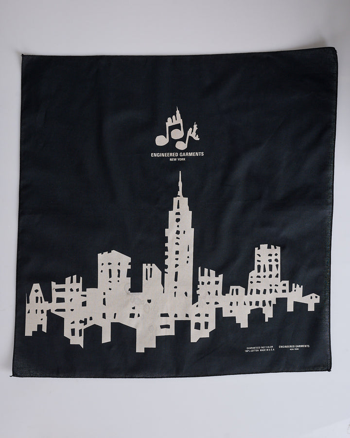 Engineered Garments Printed Bandana City Black
