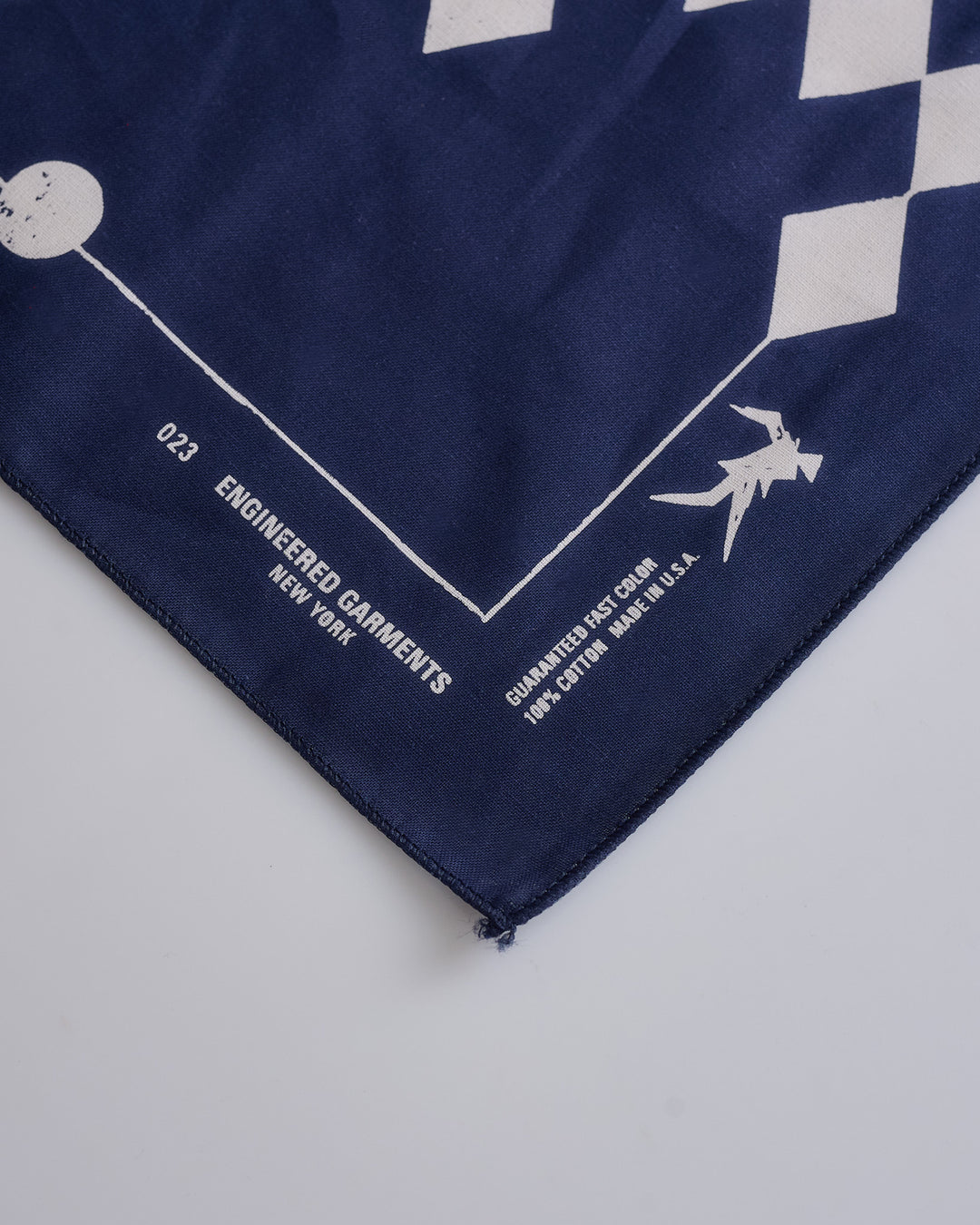 Engineered Garments Printed Bandana Geometry Navy