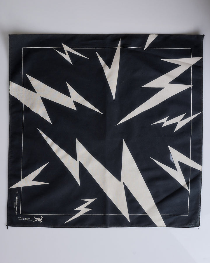 Engineered Garments Printed Bandana Lightning Black