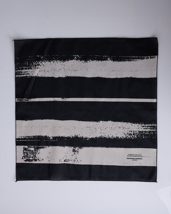 Engineered Garments Printed Bandana Stripe Black