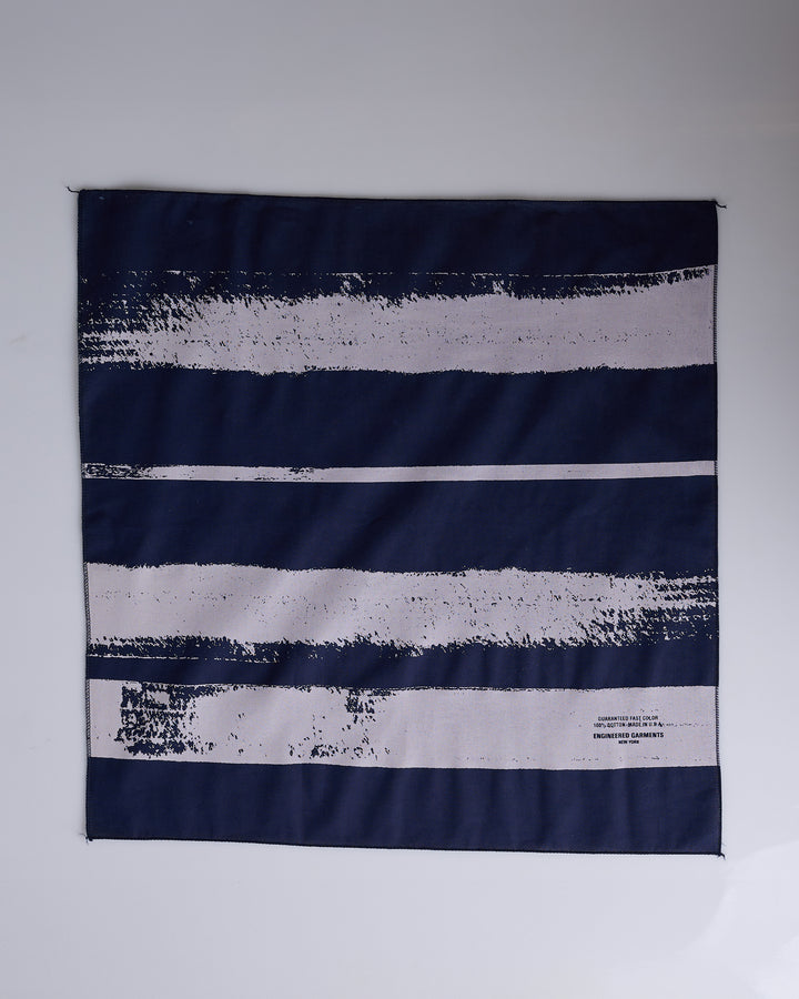 Engineered Garments Printed Bandana Stripe Navy