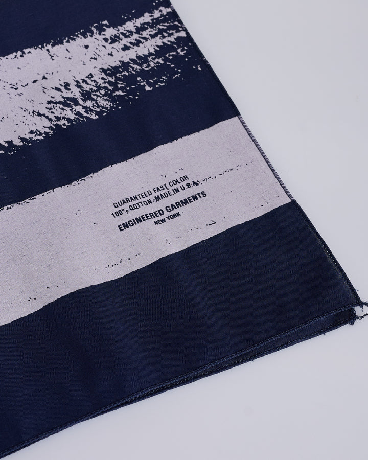 Engineered Garments Printed Bandana Stripe Navy