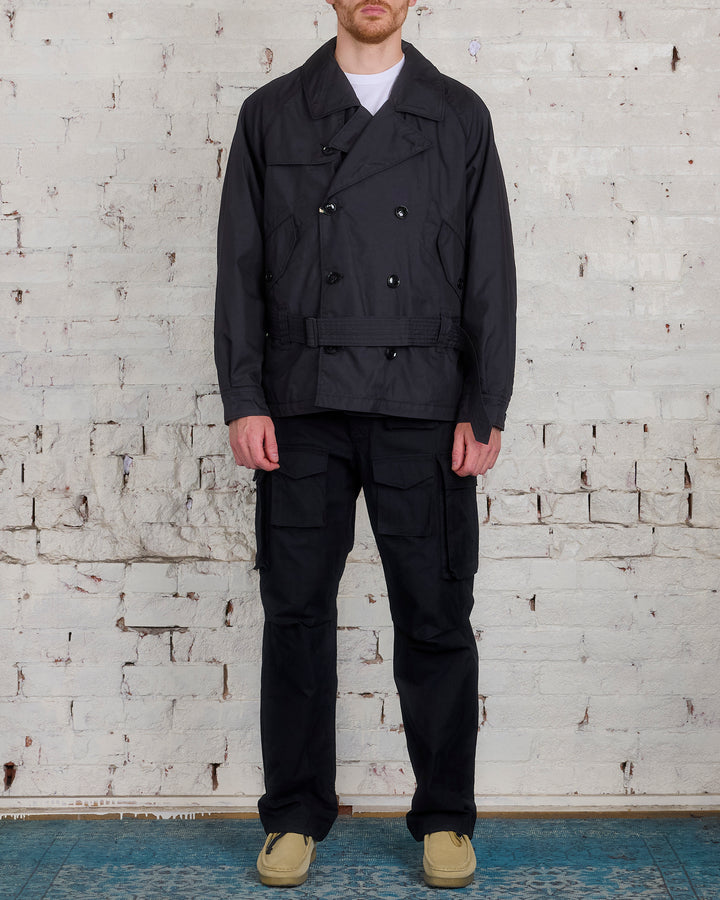 Engineered Garments Short Trench Jacket Nyco Twill Black