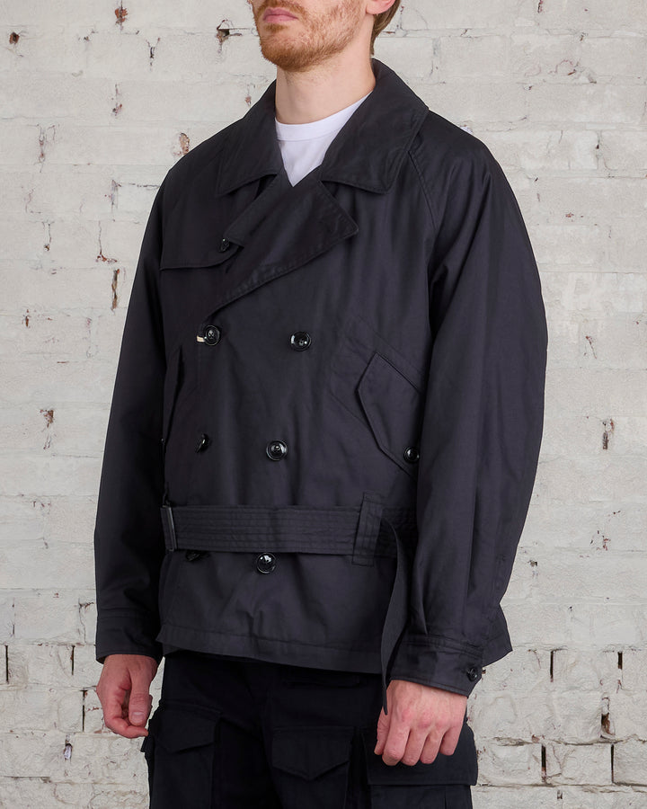 Engineered Garments Short Trench Jacket Nyco Twill Black