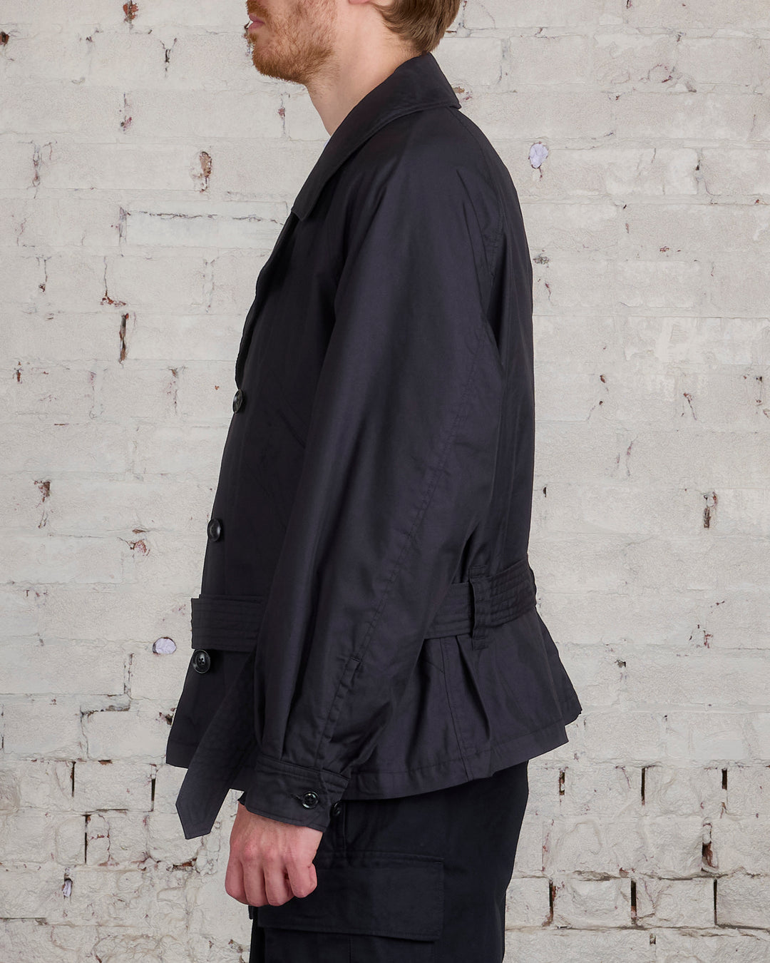 Engineered Garments Short Trench Jacket Nyco Twill Black