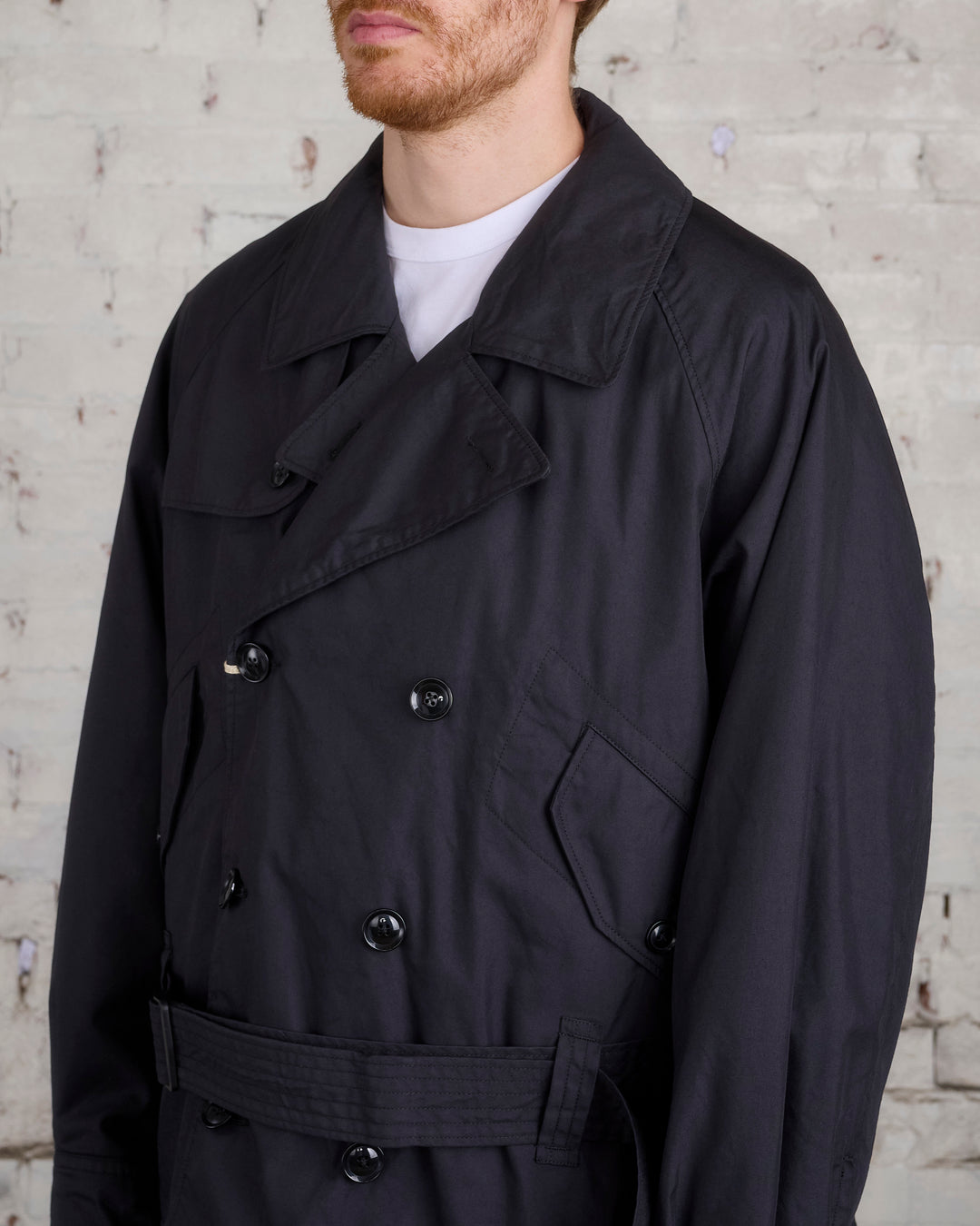 Engineered Garments Short Trench Jacket Nyco Twill Black