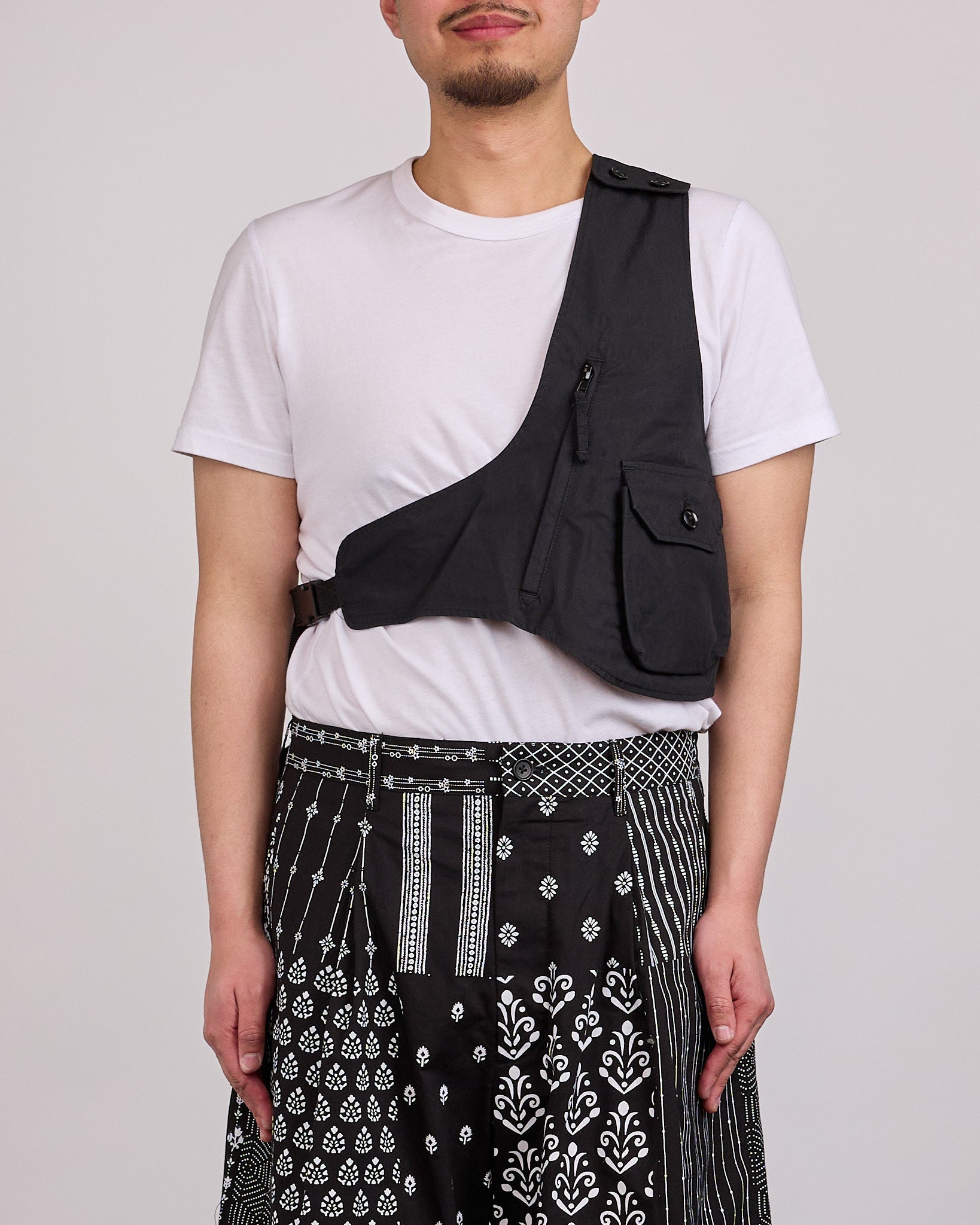 Engineered Garments Shoulder Vest Lightweight Nyco Poplin Black