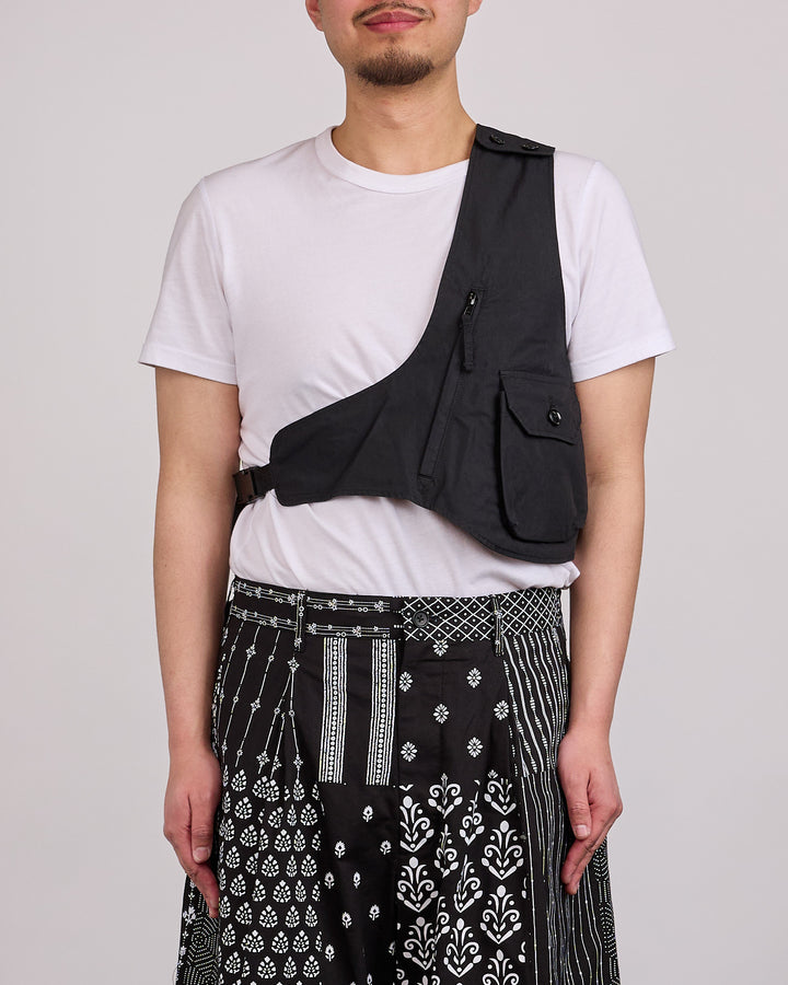 Engineered Garments Shoulder Vest Lightweight Nyco Poplin Black