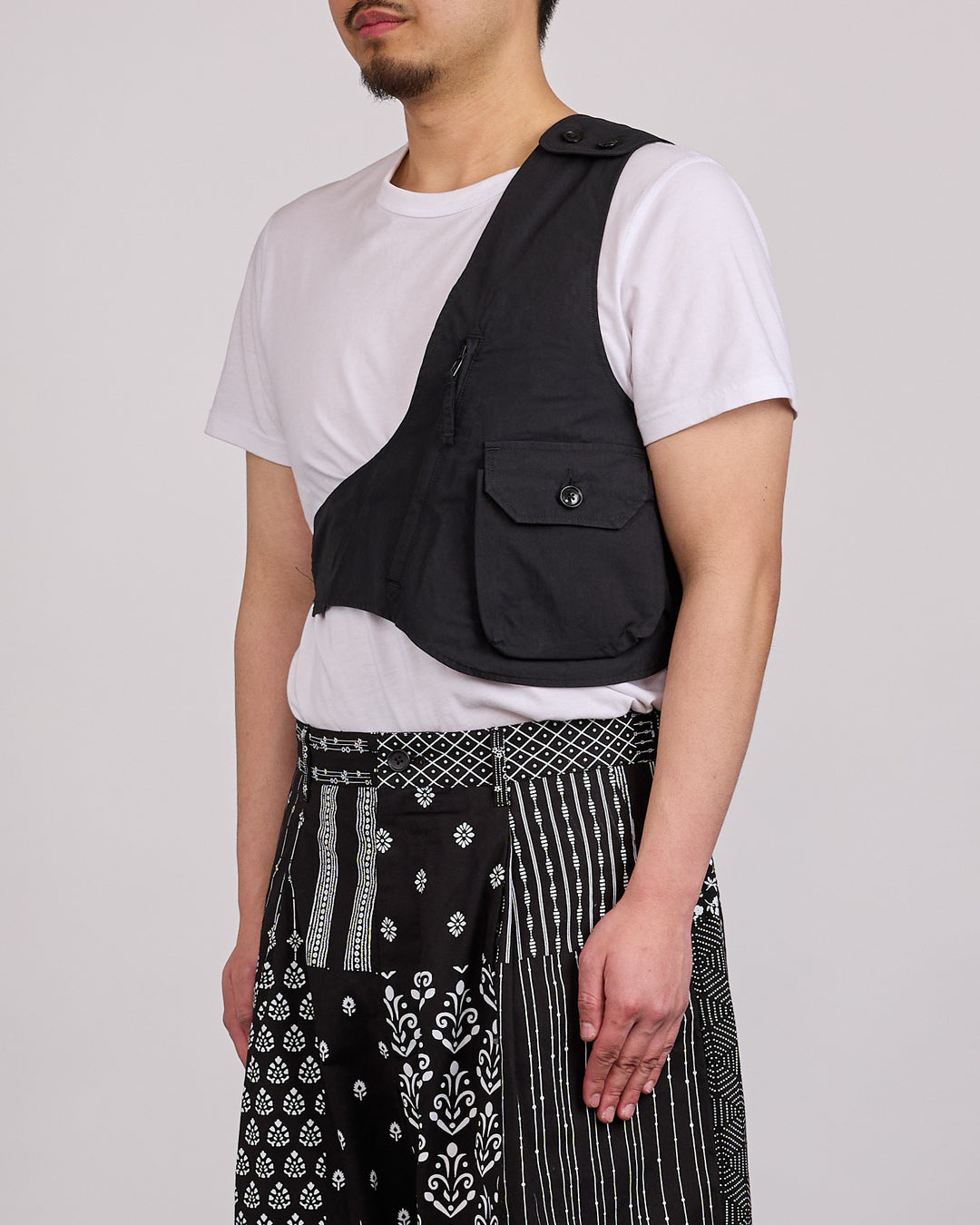 Engineered Garments Shoulder Vest Lightweight Nyco Poplin Black