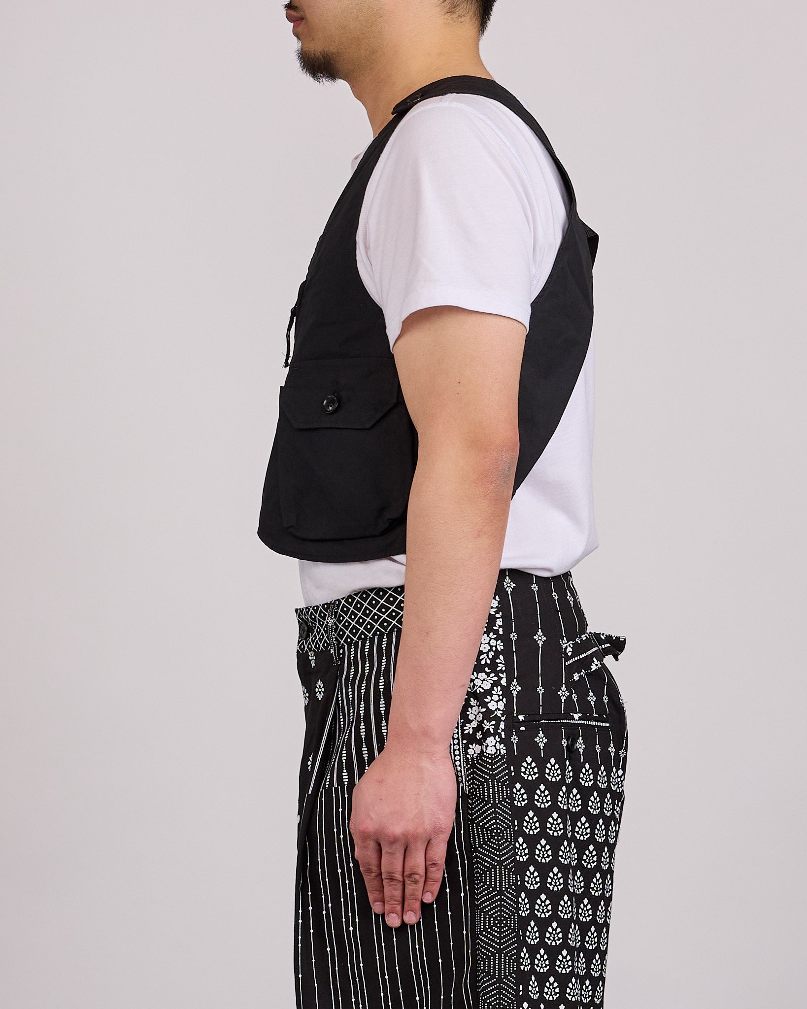 Engineered Garments Shoulder Vest Lightweight Nyco Poplin Black
