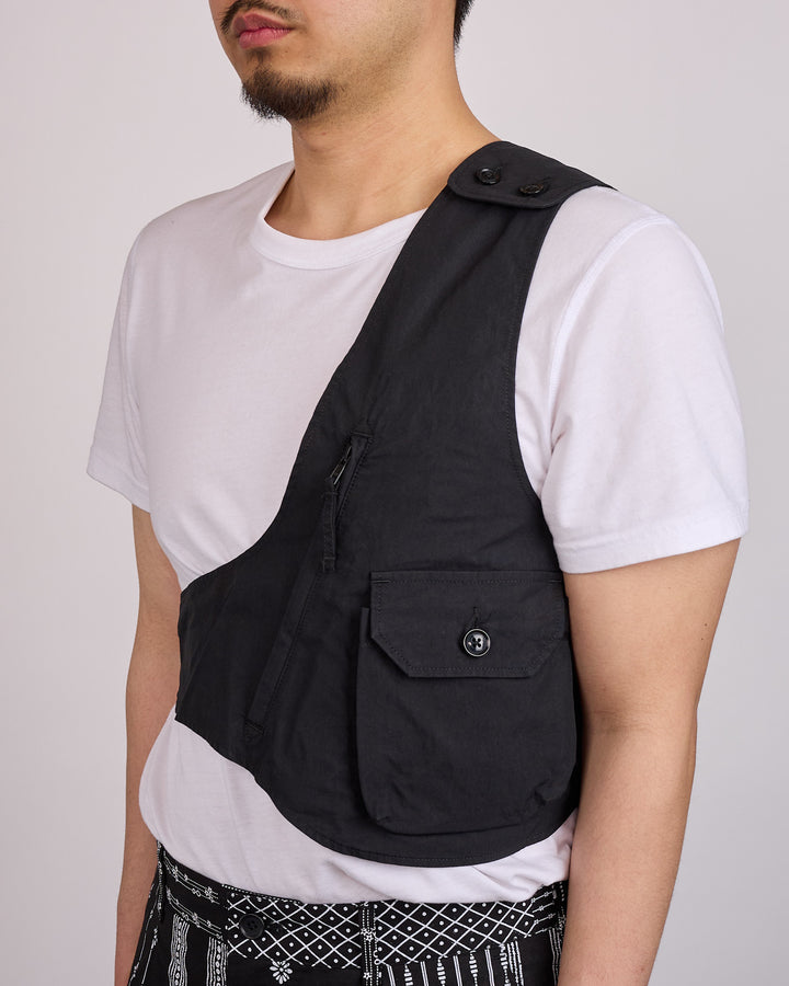 Engineered Garments Shoulder Vest Lightweight Nyco Poplin Black